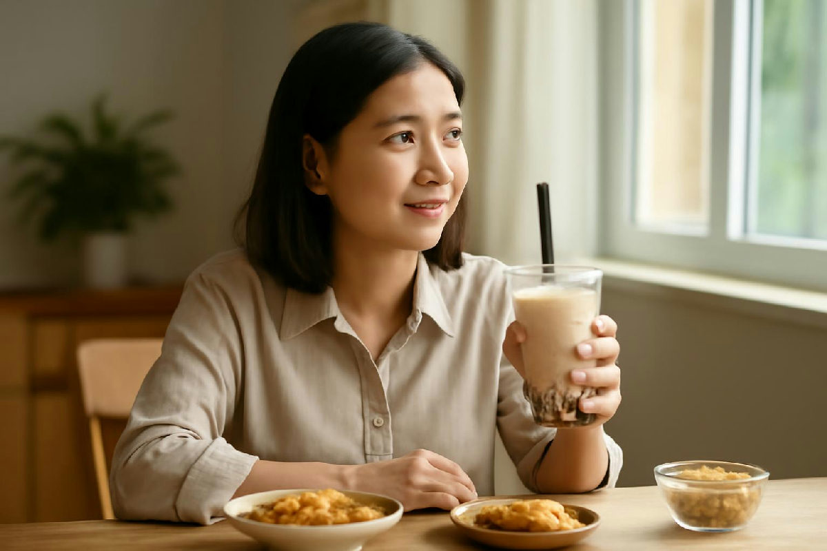 ăn ít mà không giảm cân vì trà sữa, đồ ăn vặt