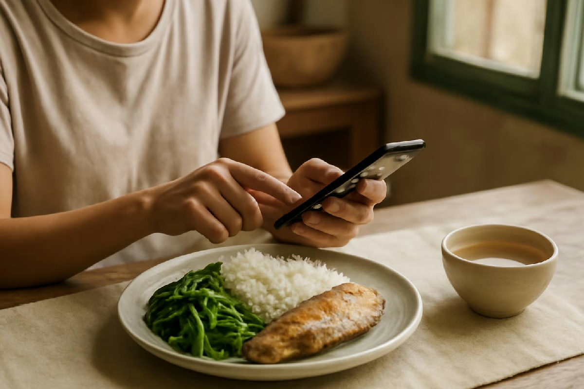 ghi món ăn trên điện thoại để theo dõi macro trong ngày