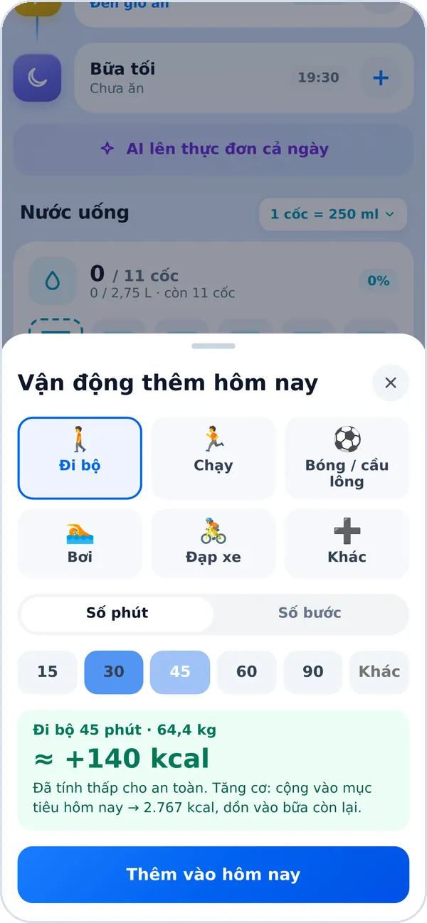 Vận động thêm